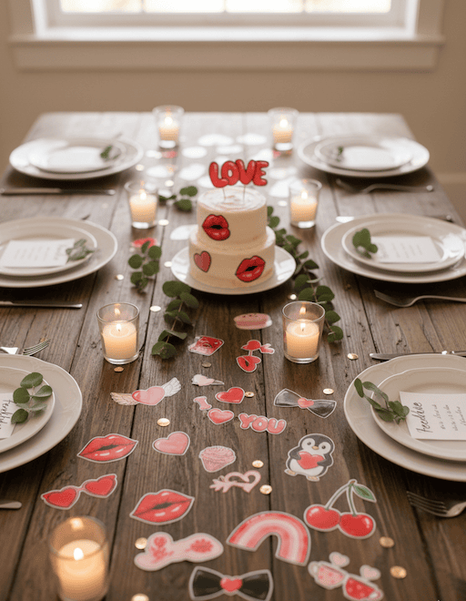 Hochzeitsdeko zum Verlieben - mit den Love-Stickers von helpfully zum Ausdrucken