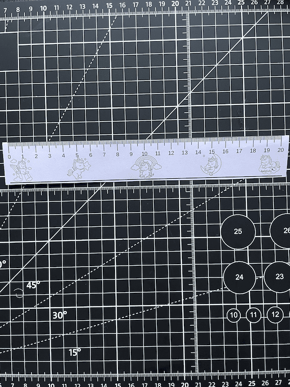 20 cm Lineal für Kinder mit Einhorn-Motiven