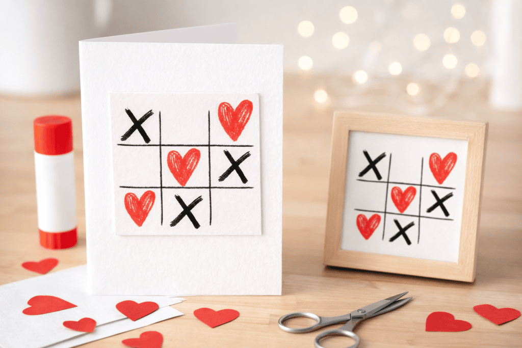 Auch im kleinen Rahmen oder als Bastelidee für Karten zum Valentinstag toll