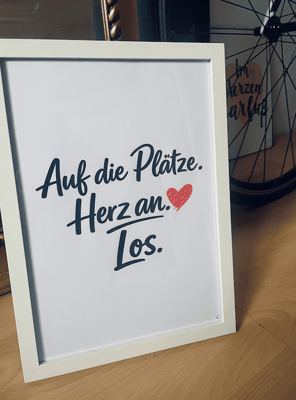 Schönes Wandbild fürs Herz zum Ausdrucken - für alle!
