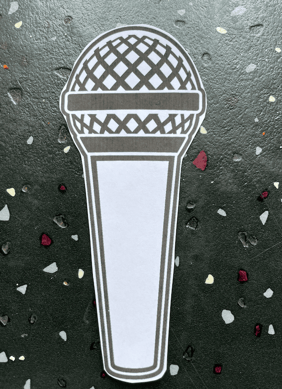 Mikrofon-Vorlage zum Ausdrucken, Basteln und Gestalten