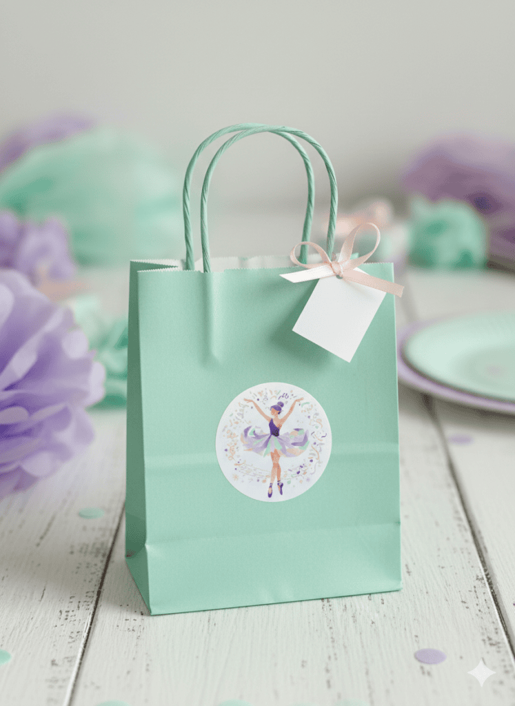Ballerina-Party? Dann sind die Sticker super für Mitgebseltüten