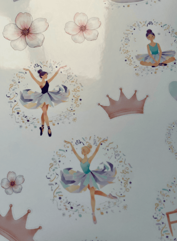 Schöne Ballett-Motive in pastelligen Farben zum Ausdrucken