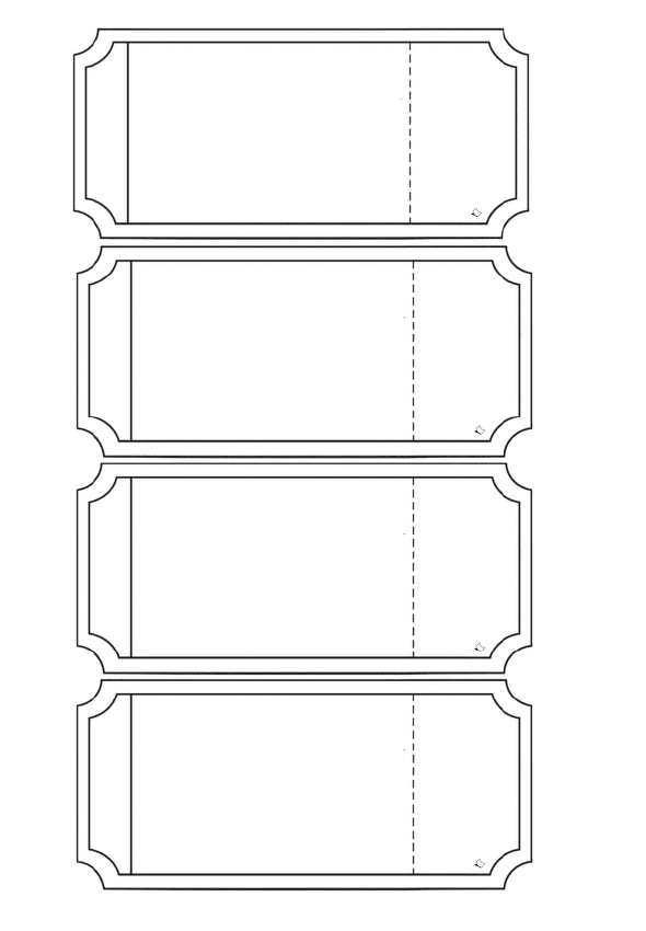 Große Blanko Tickets zum Selbermachen von Gutscheinen, Einladungen und mehr