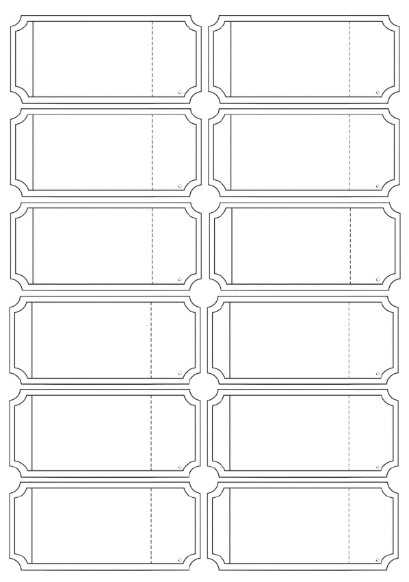 Kleine Blanko Tickets zum selber basteln von Gutscheinen und Co