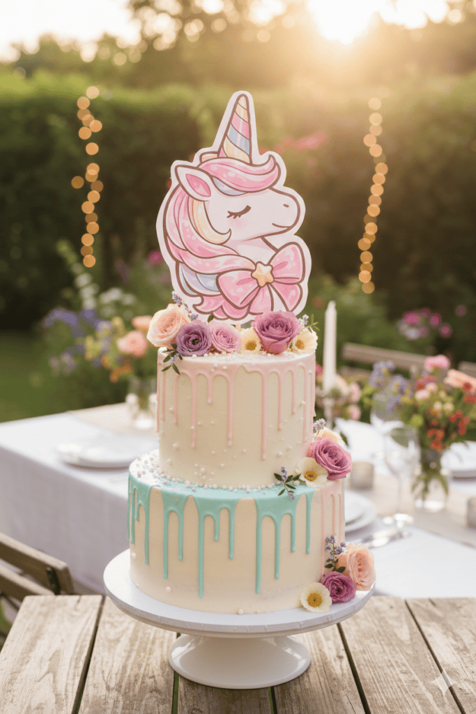 Auch als Caketopper auf dem Kuchen toll - das Einhorn liebt Süßes!