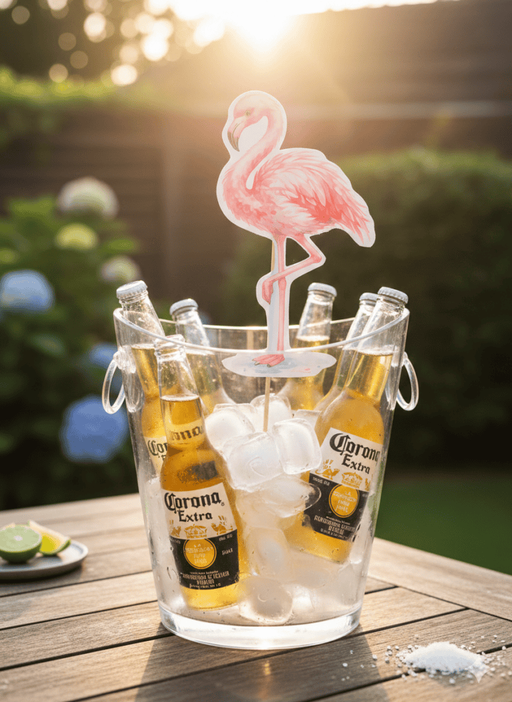 Coolste Partydeko im Sommer- der Flamingo macht die Drinks noch cooler!