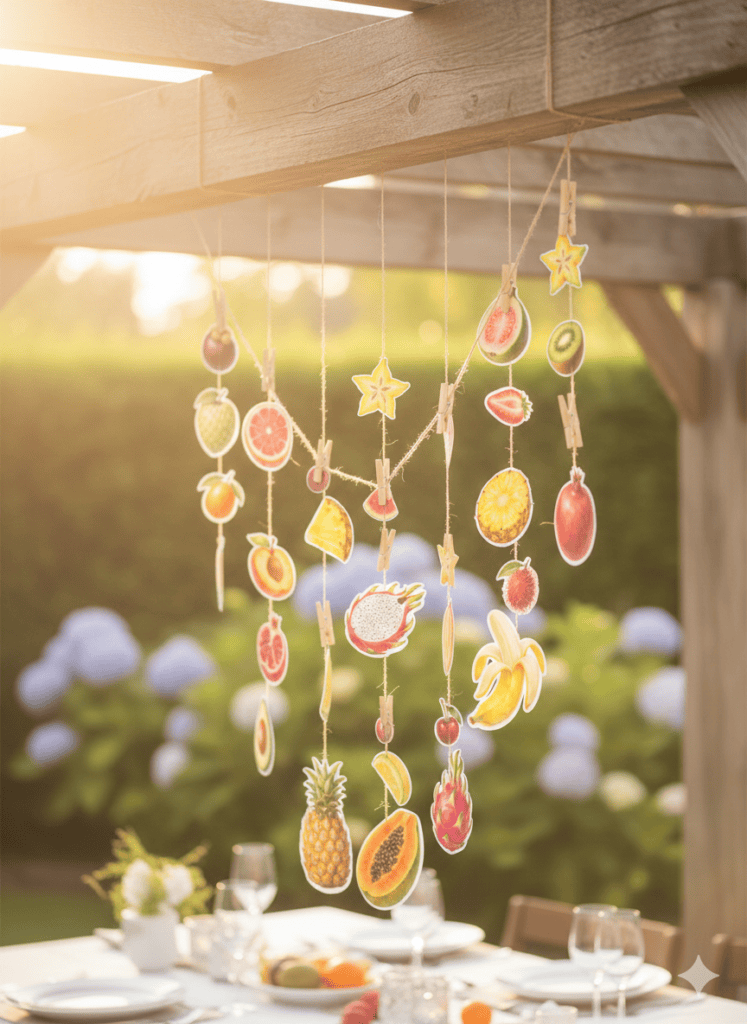 Noch mehr Sommerdeko zum Selbermachen - Früchte als Girlande