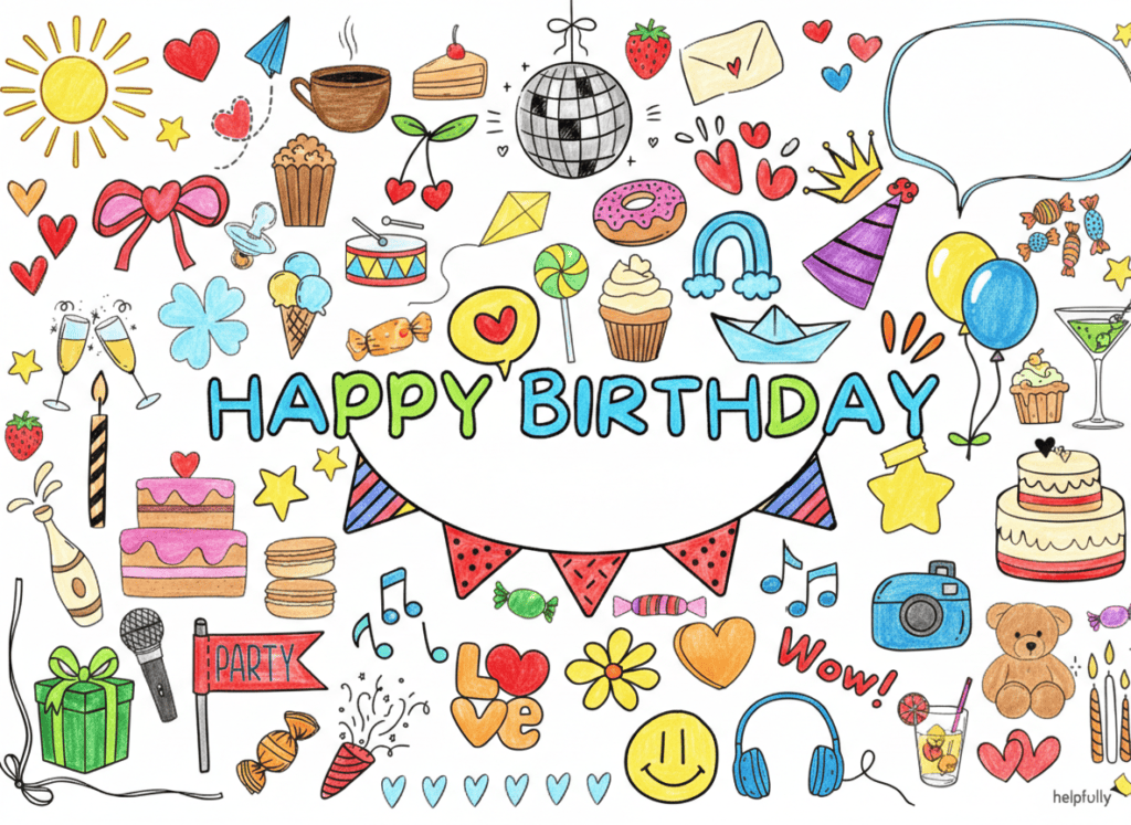 Happy Birtday - color it your way!