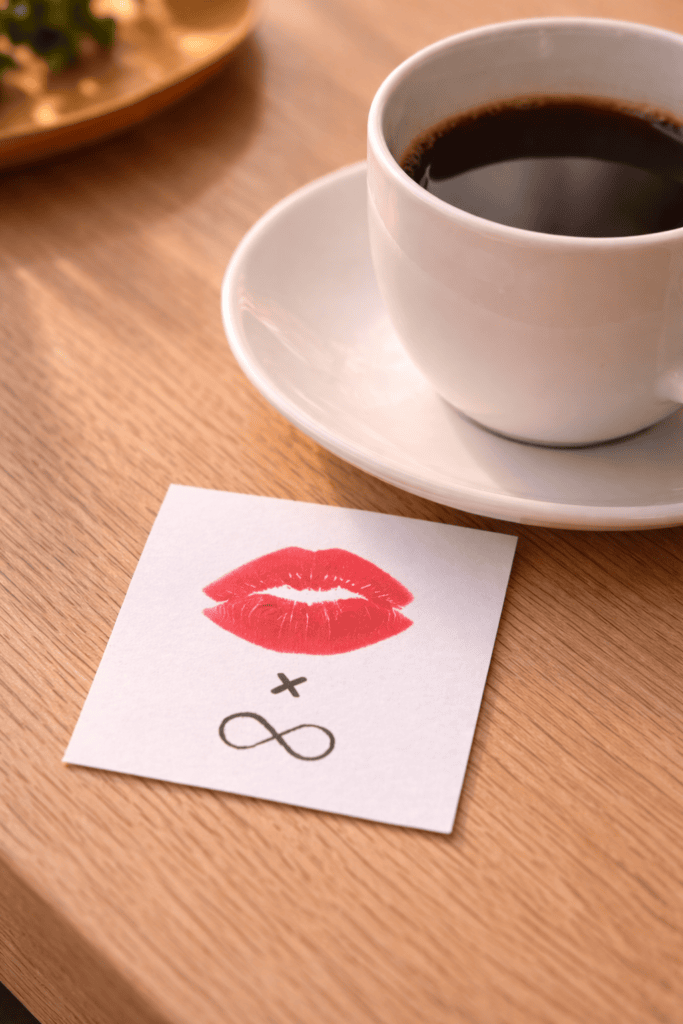 Ein Kuss für den Kaffee am Morgen