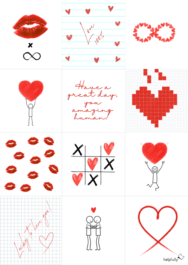 Liebesbotschaften zum Ausdrucken und easy Basteln