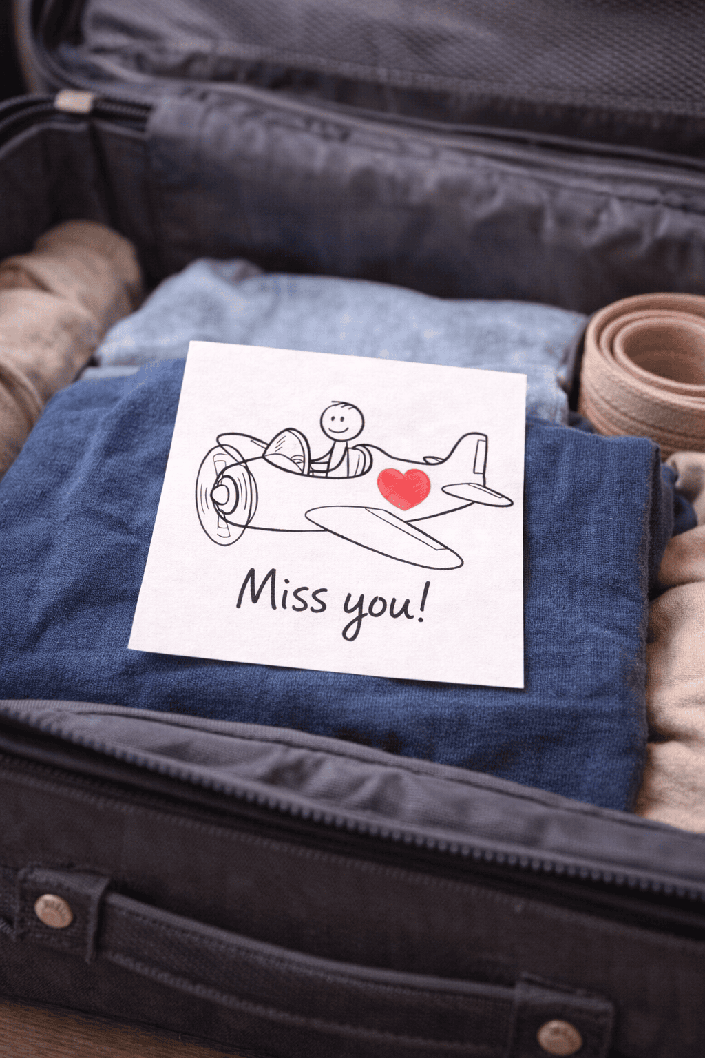 mega schön - die Liebeszettel mit Strichmännchen zum Ausdrucken im Reisegepäck