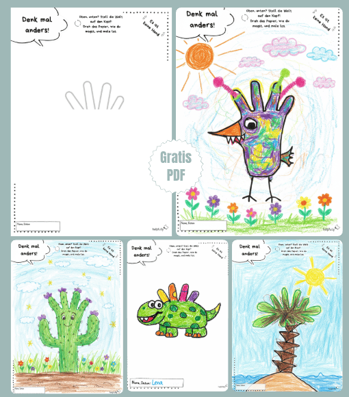 Coole Malvorlage für Kinder zum Umdenken