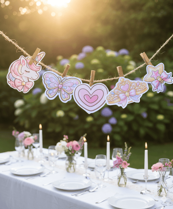 Als Papiergirlande zum Kindergeburstag mit der extra Portion Magie!