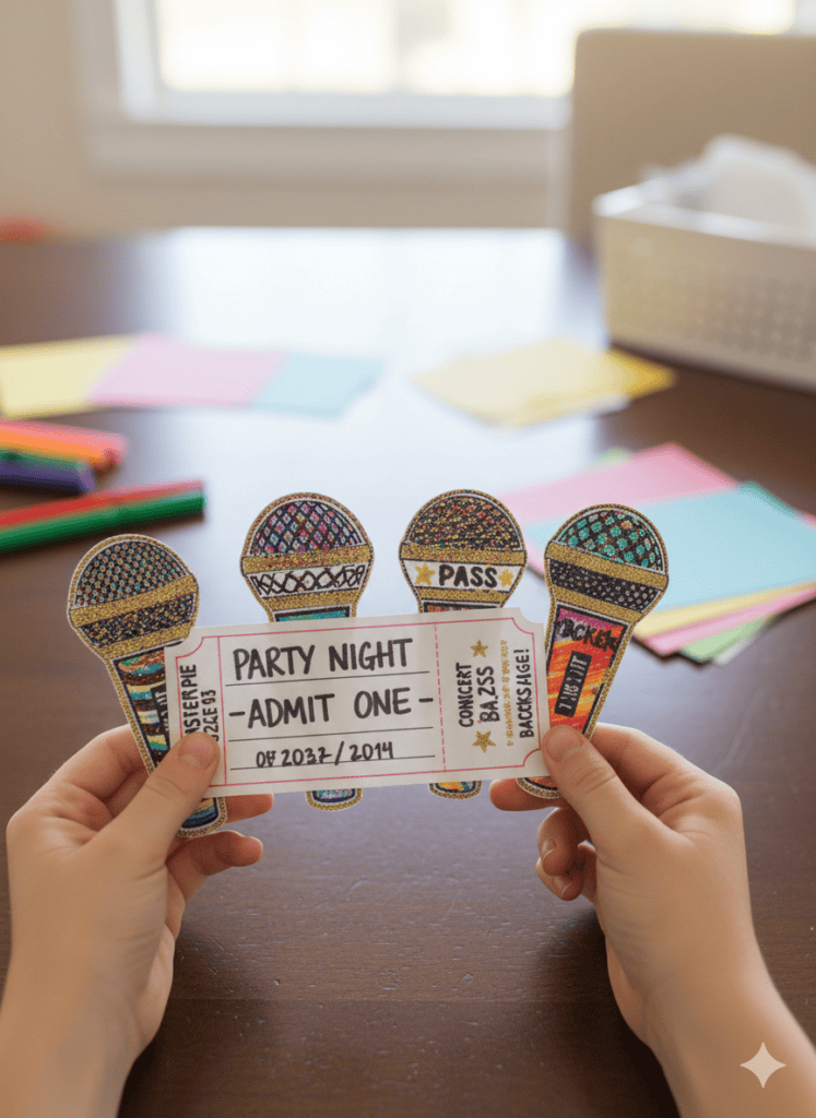 Einladungen basteln, geht auch toll mut den Papiermikros