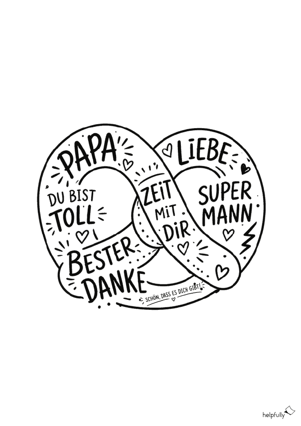 cooles Geschenk für Papa zum Vatertag oder Geburtstag basteln - Brezel mit viel Liebe drin!