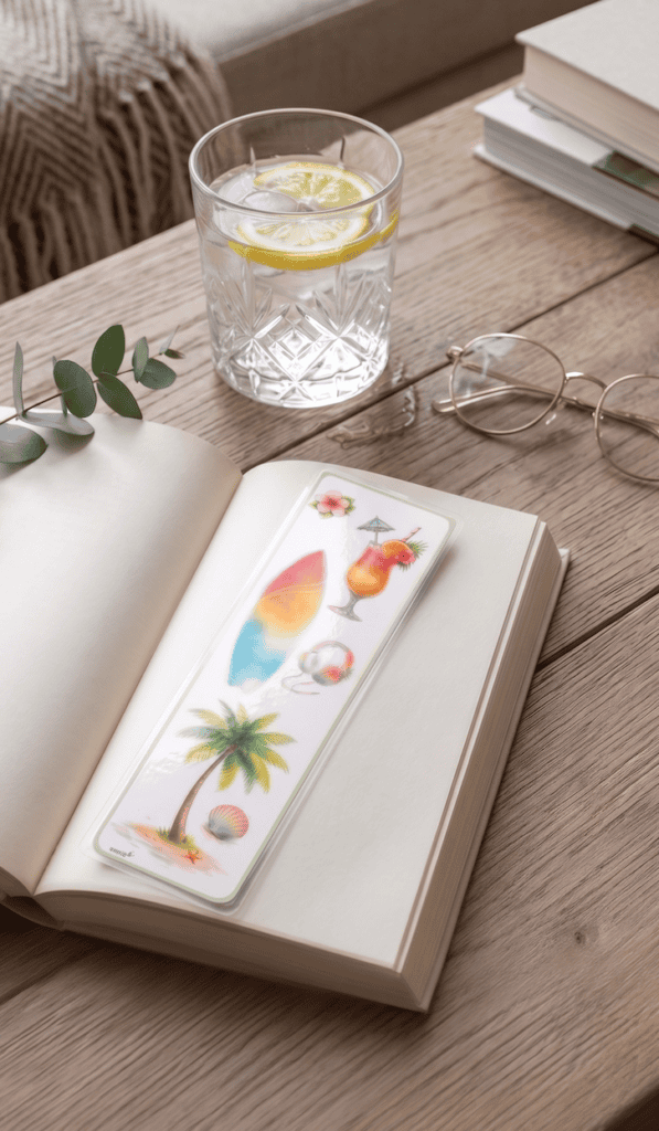 Laminiertes Lesezeichen basteln - mit der Vorlage von helpfully