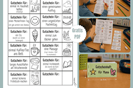 Tolles Gutscheinheft für Mamas basteln in Heftform mit Tickets zum Abreißen!