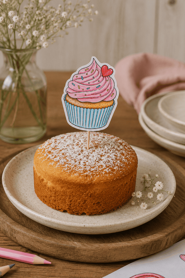Die süße DIY-Deko ist auch als Muffi- und Caketopper mega süß!