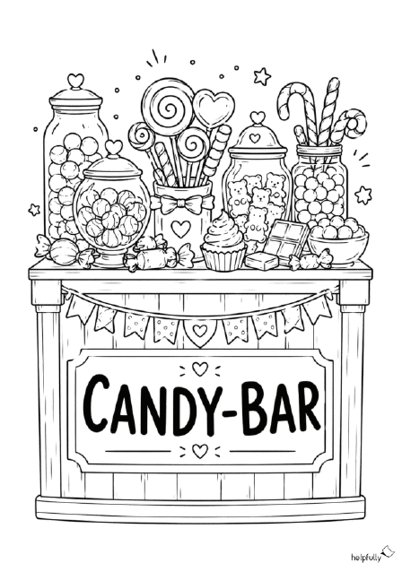 Candybar DIY Schild zum Ausdrucken als süßes Zubehör!