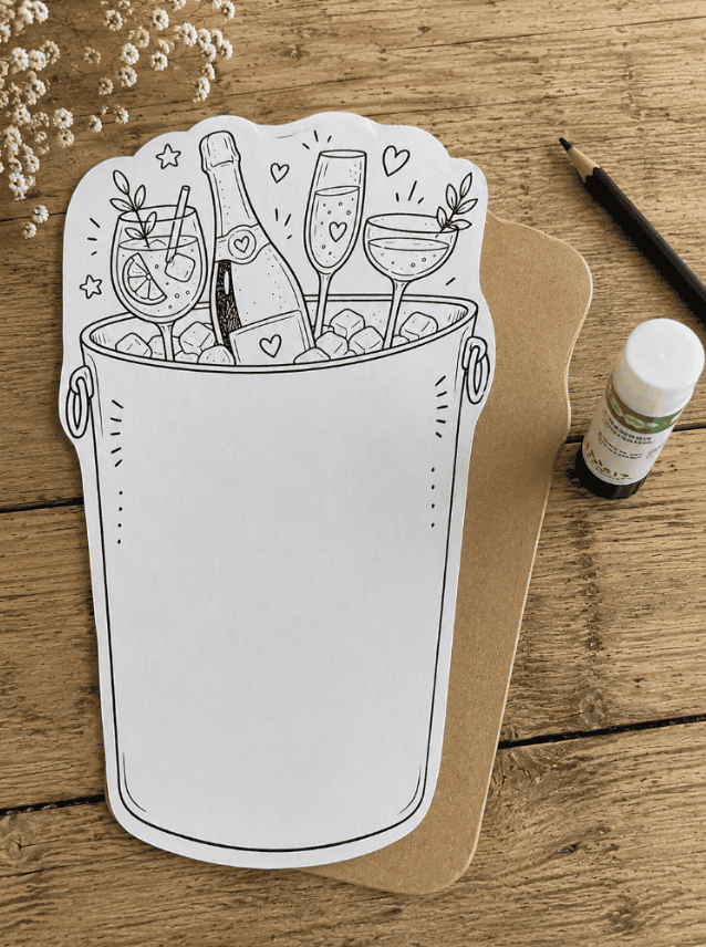 Sektkühler-DIY mit Pappe verstärken für noch cooleren Look!