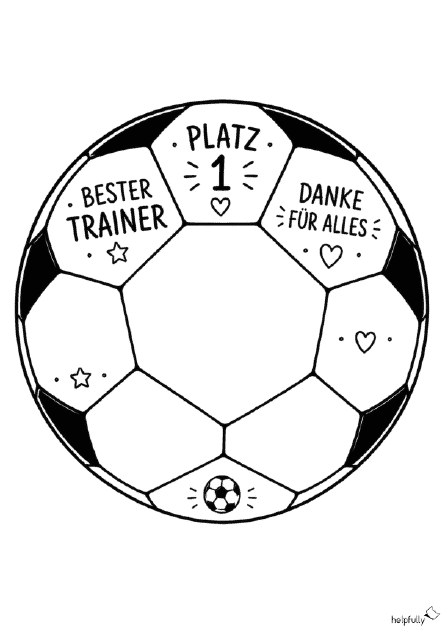 Fußball als Vorlage zu Basteln und Verschenken an den besten Trainer