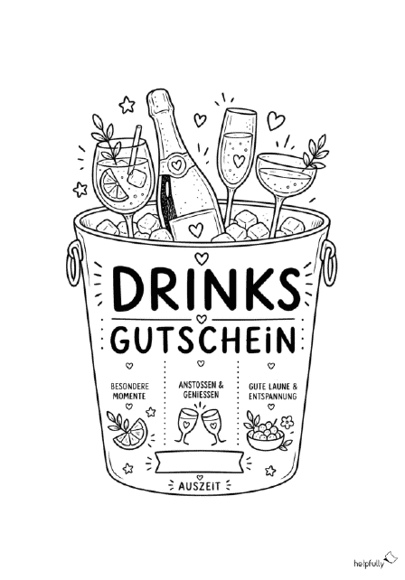 Coolen Gutschein für Drinks verschenken? Klar - mit dem gebastelten Sektküher wird es genial!