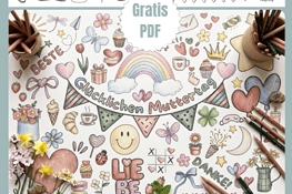 Schönes Ausmalbild zum Muttertag als DIY-Geschenk zum Ausdrucken