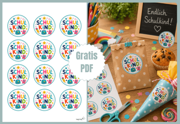 Schulkind-Sticker zur Einschulung und mehr DIYs während der Grundschule!