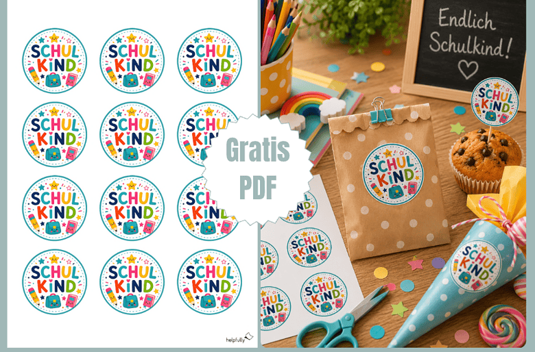 Schulkind-Sticker zur Einschulung und mehr DIYs während der Grundschule!