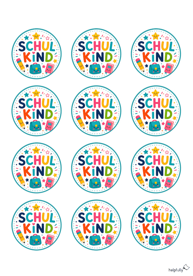 Tolle Sticker zur Einschulung und Grundschul-DIYs: Schulkind!