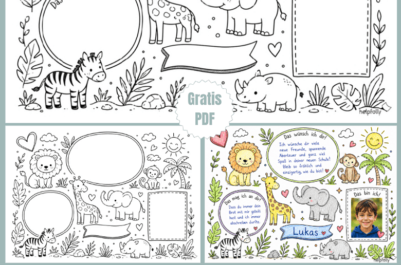 Geschenk für Abschied oder Krankheit Schüler Grundschule malen, basteln und beschriften