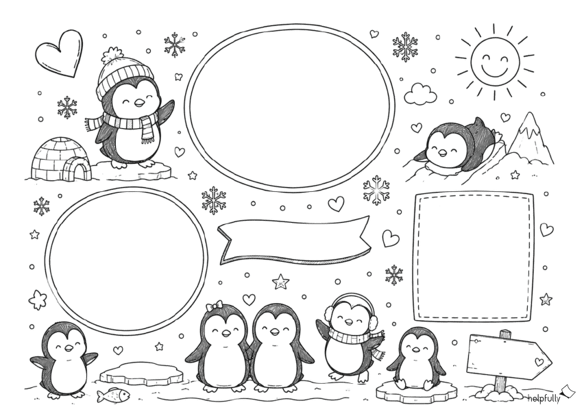 Als Steckbrief oder Material im Sachunterricht für die Pinguin-Klasse: DIY Vorlage zum Ausdrucken