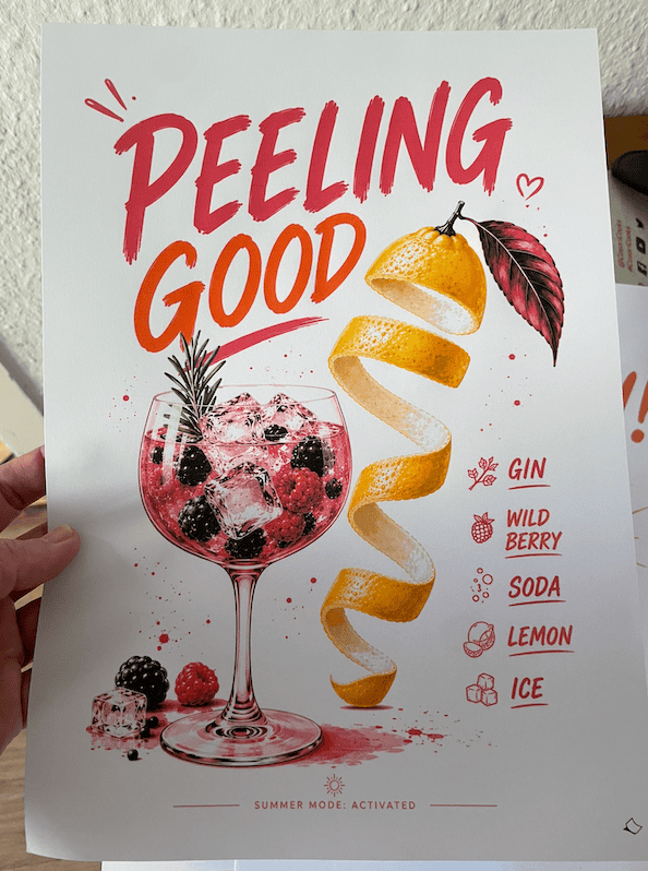 cooles Sommer-Schild "PEELING GOOD." zum Ausdrucken als Deko!