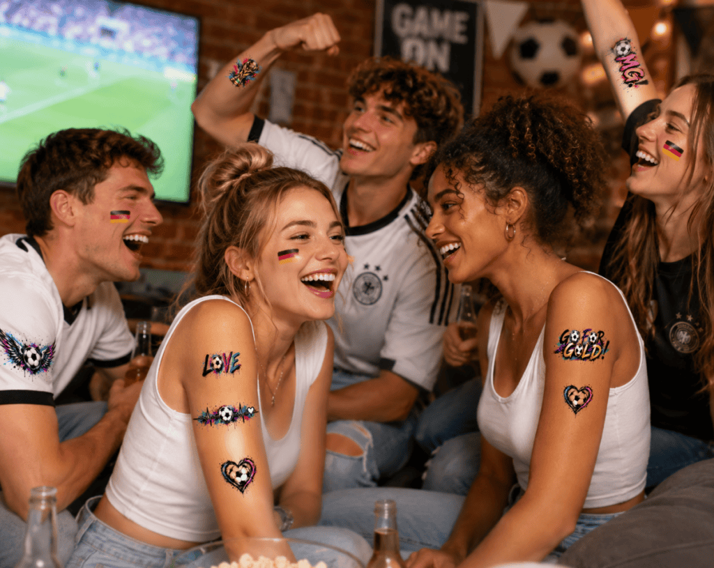 Fußball-Tattoos für Frauen und gerne Männer zum Ausdrucken als Gratis-DIY