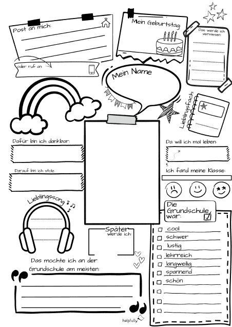 DIY-Vorlage "Steckbrief" zum Ausdrucken - mit Platz für Foto, Infos der Kinder