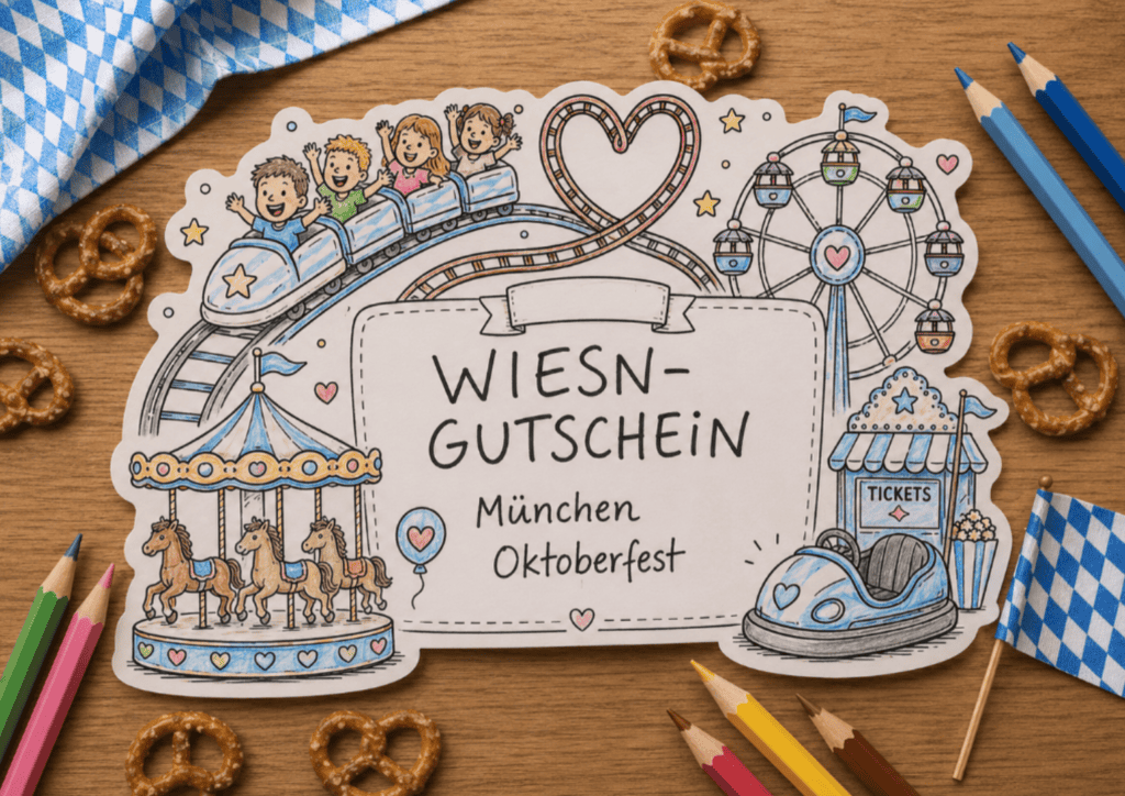 Auch als Gutschein für das Oktoverfest eine tolle Geschenkidee - die Vorlage zum Ausdrucken und Anmalen