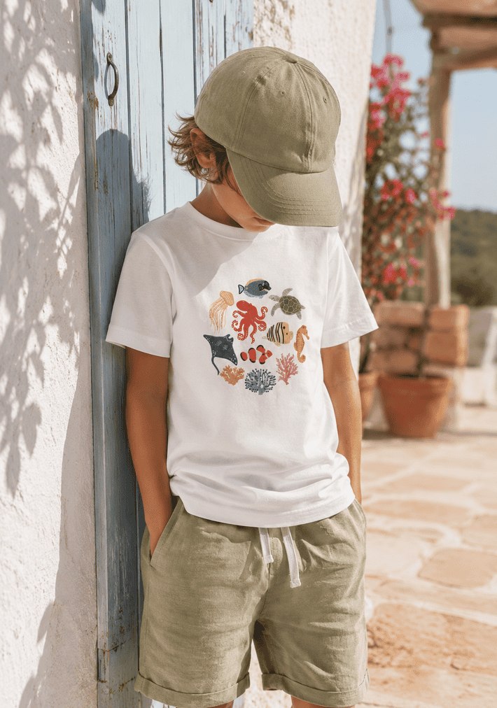 T-Shirt sommerlich besticken - mit dem Stickmotiv von DMC super schön!