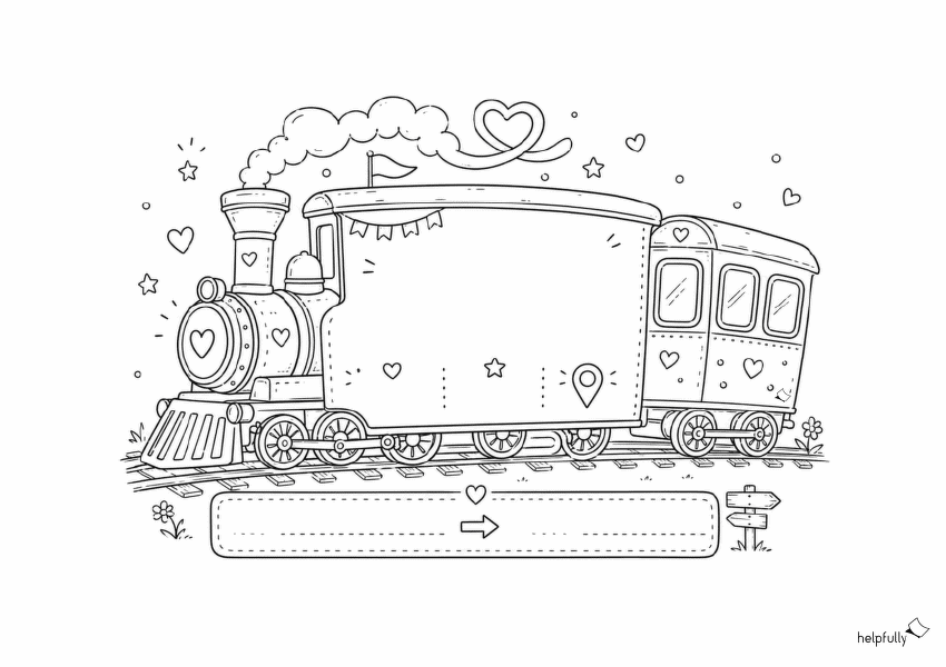Eisenbahn-Gutschein oder Geschenkkarte basteln - mit der gratis Vorlage zum Ausdrucken