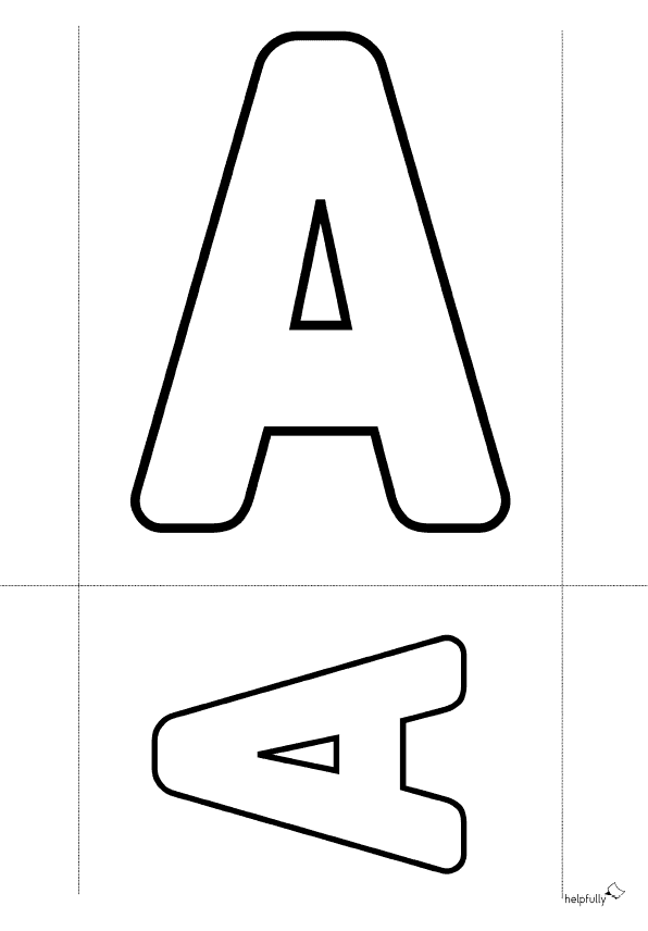 Buchstabenschablone A zum Ausdrucken als gratis PDF