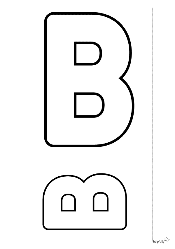 Buchstabenschablone B zum Ausdrucken als gratis PDF