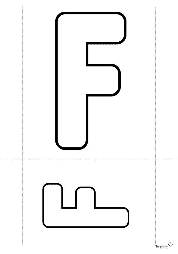 Buchstabenschablone F zum Ausdrucken als gratis PDF