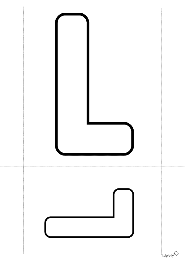Buchstabenschablone L zum Ausdrucken als gratis PDF