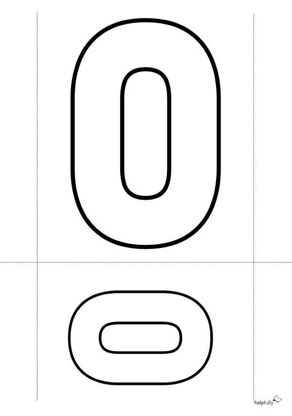 Buchstabenschablone O zum Ausdrucken als gratis PDF
