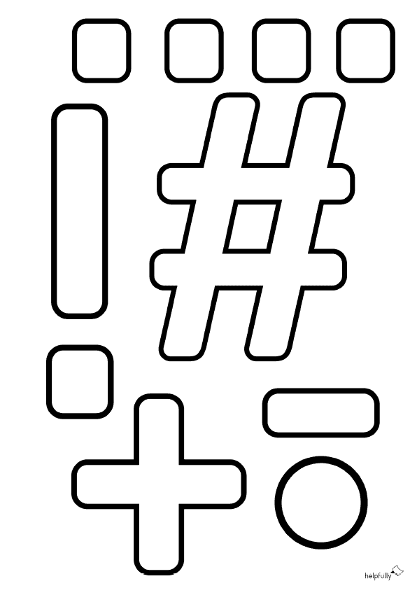 Buchstabenschablone Sonderzeichen zum Ausdrucken als gratis PDF