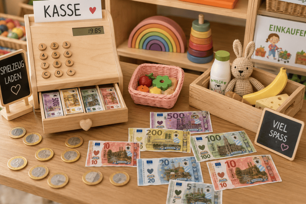 Spielgeld zum Ausdrucken mit München-Designs