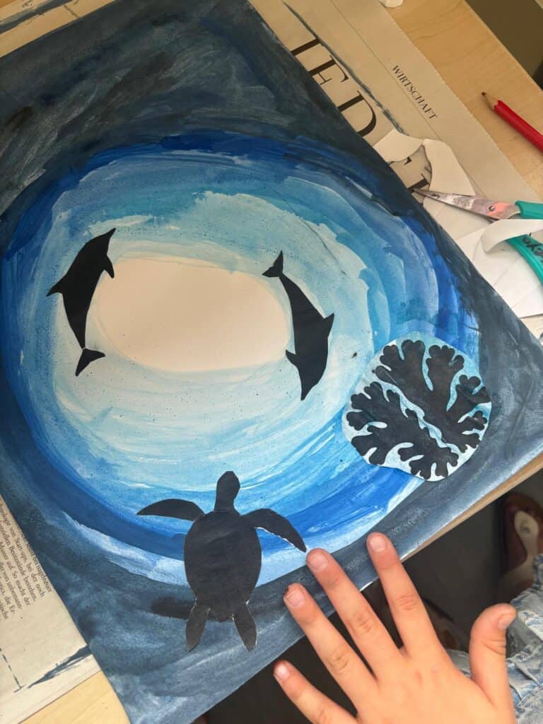 Mit den Unterwasserwelt-Schablonen und Meerestieren zum eigenen Kunstwerk