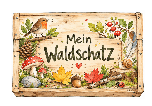 A4-Vorlage "Mein Waldschatz" als Cover für die Schatzsuche