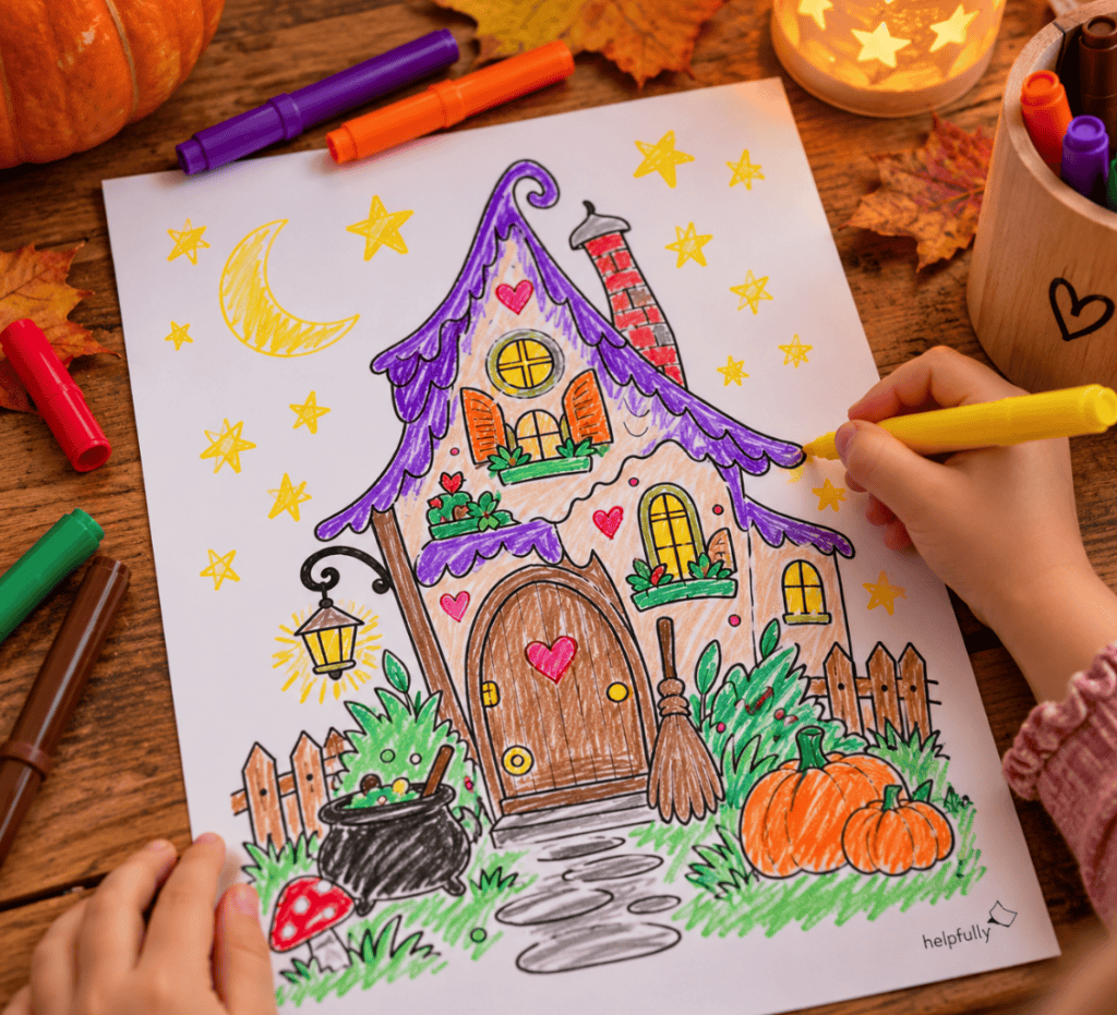 Das Hexenhaus wird ausgemalt - wir finden es so toll!