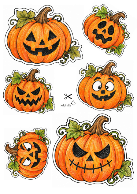 Ca. 7-8 cm mittelgroße Kürbisse für Anhänger, Sticker und Streudeko